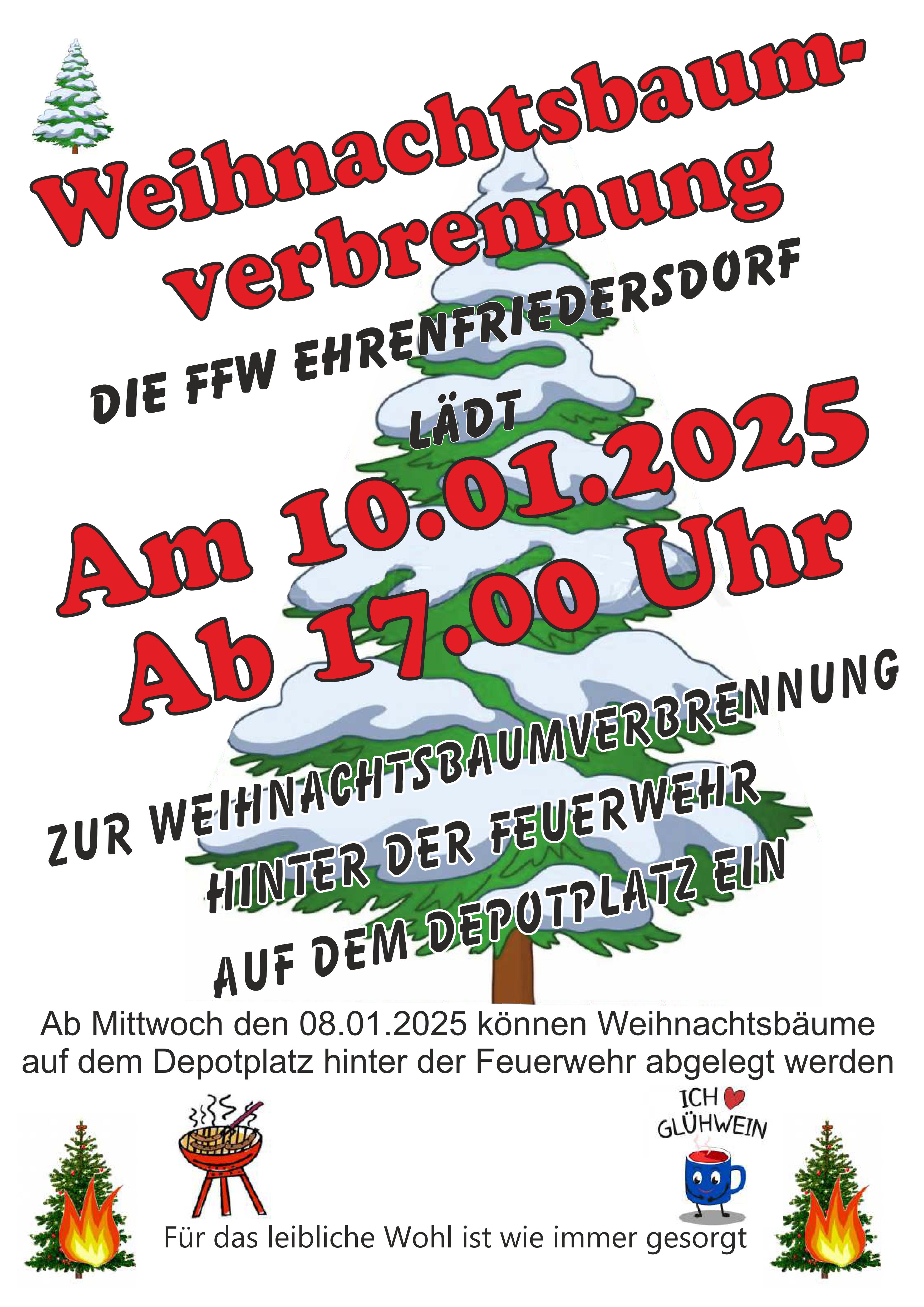 Weihnachtsbaumverbrennung 2025